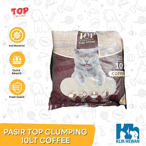 Pasir Top Clumping 10 ltr / pasir wangi gumpal 10ltr