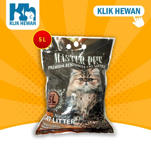 Pasir Kucing wangi Gumpal Clumping Master 5Litter Non Cub N kit