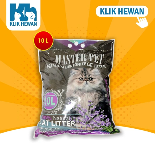 Pasir Kucing wangi Gumpal Clumping Master 10 Ltr Non Cub N kit