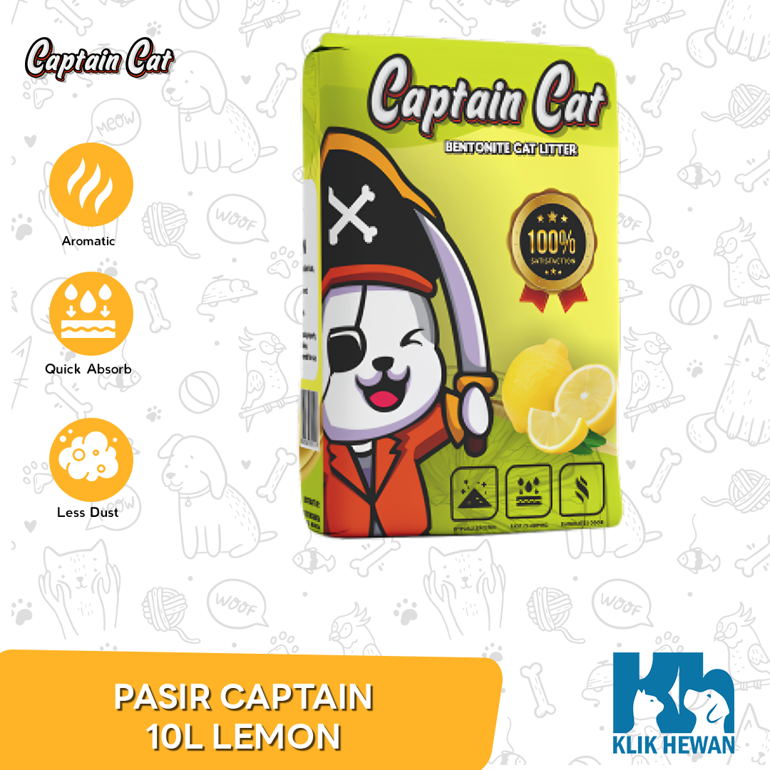 Pasir Kucing Gumpal Wangi Captain Betonite 10 Litter
