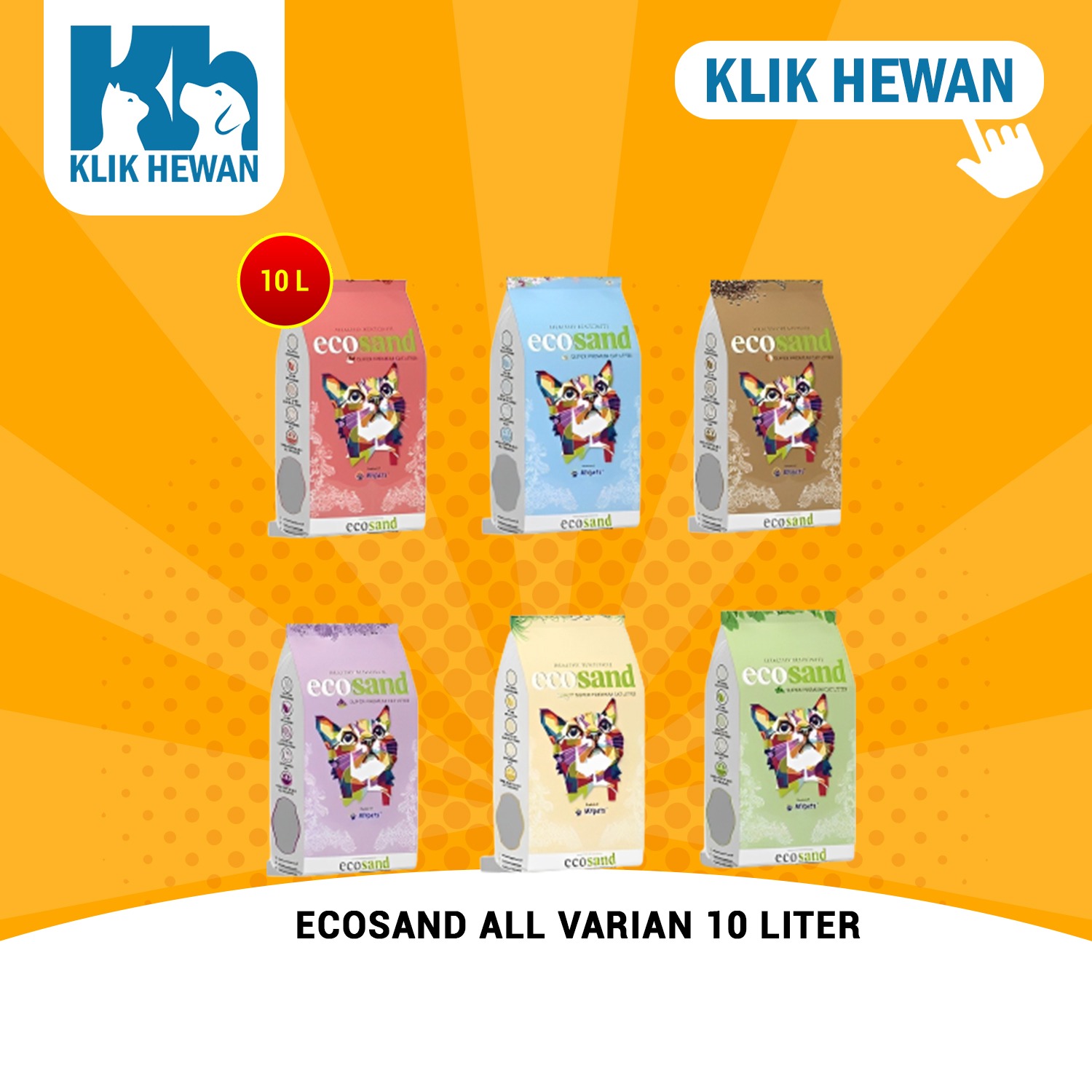 Pasir Kucing Wangi Gumpal EcoSand 10 Litter