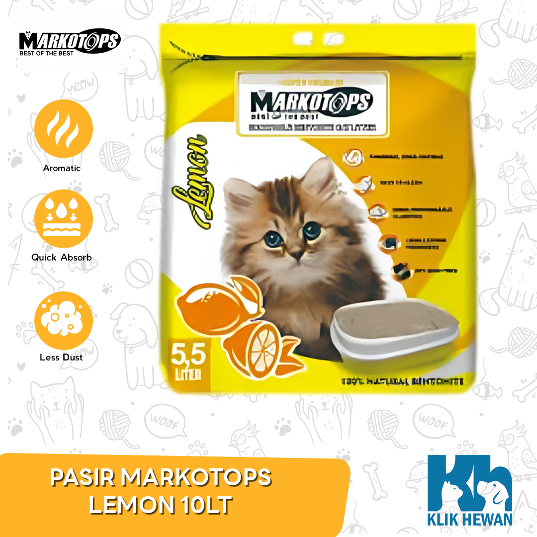 Pasir Kucing Markotops10litter Markotop Litter Gumpal Clumping Wangi