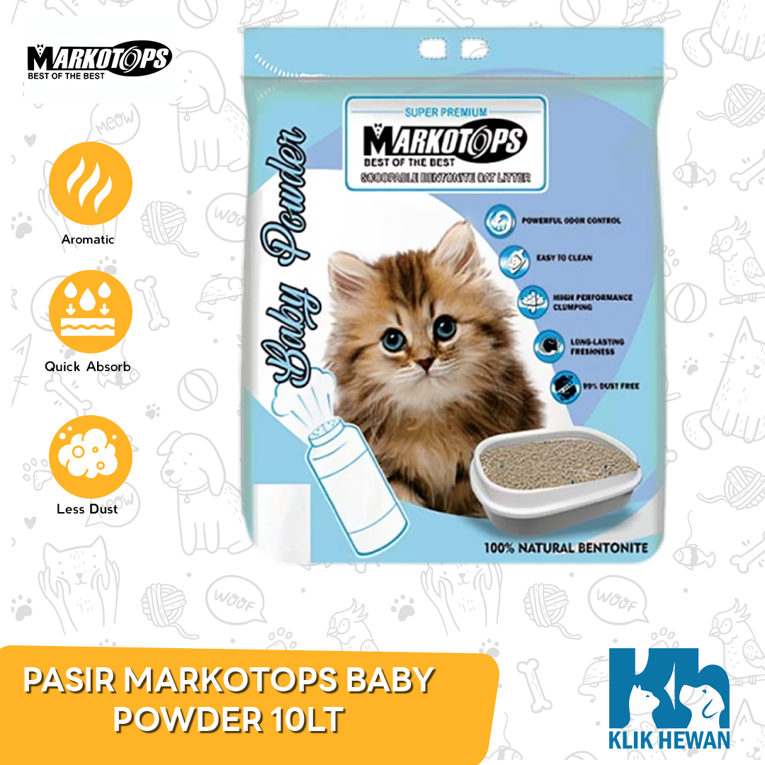 Pasir Kucing Markotops10litter Markotop Litter Gumpal Clumping Wangi