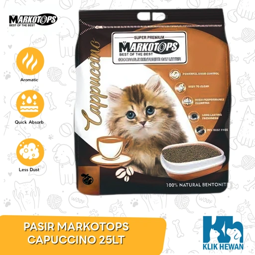 Pasir Kucing Markotops 25ltr Markotop Cat Litter Gumpal Clumping Wangi