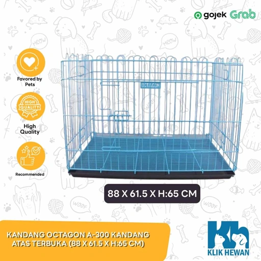 Octagon Kandang Kucing Anjing Tanpa Penutup