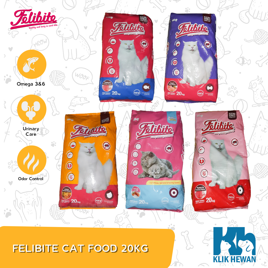 Makanan Kucing Kering Felibite Adult Kitten Dry Cat Food 20 Kg