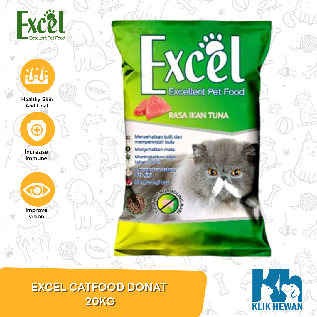 Excel 20 Kg / Makanan Kucing Donat Ikan