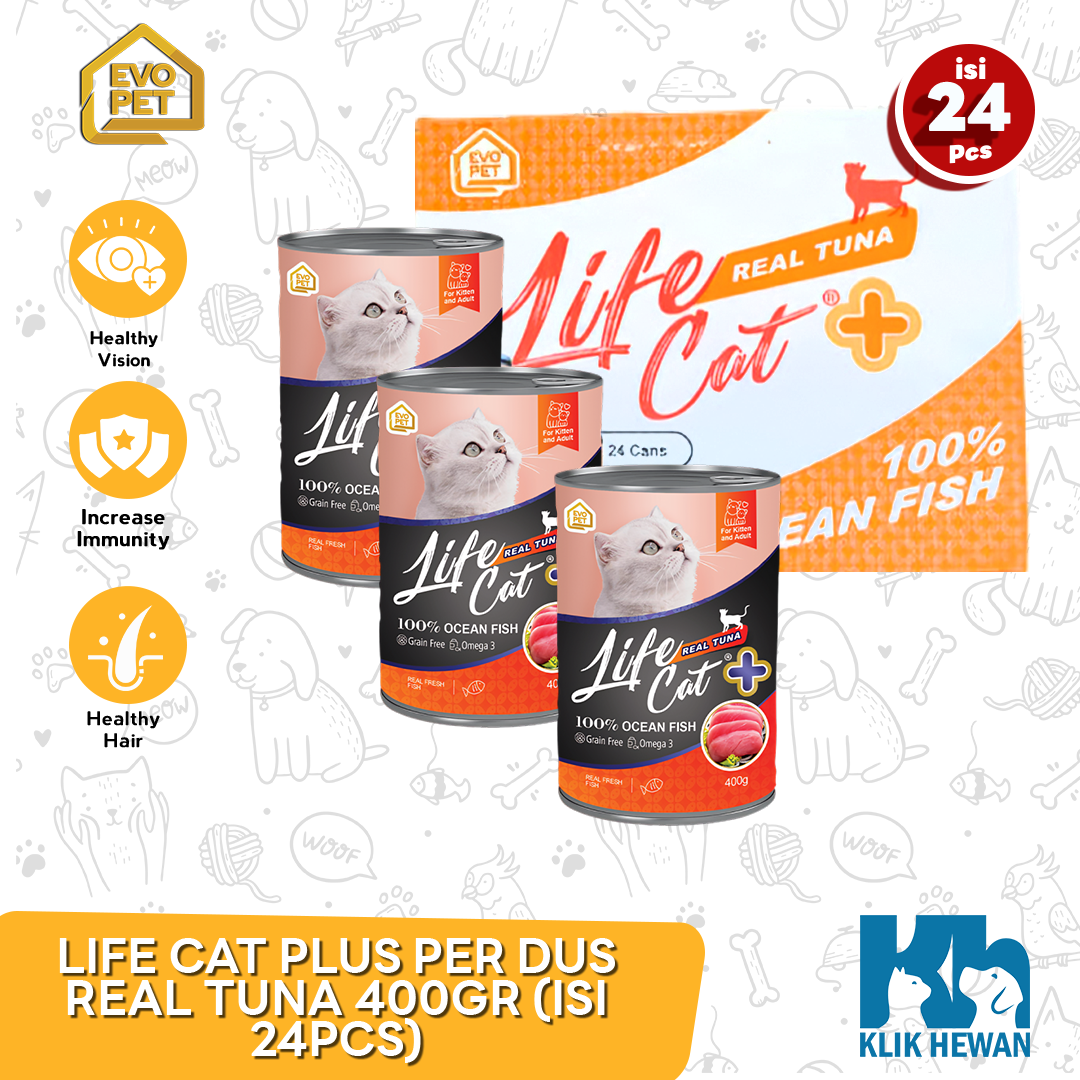  Makanan Kucing Life cat Plus Wet Food Kaleng Dus 24Pcs 400gr