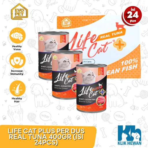  Makanan Kucing Life cat Plus Wet Food Kaleng Dus 24Pcs 400gr