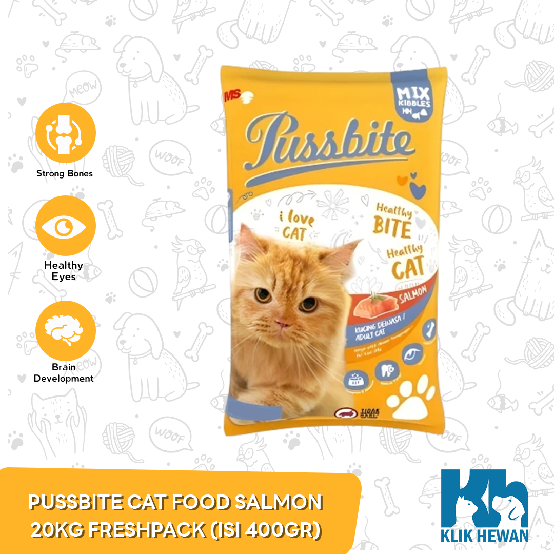 Makanan Kucing Dewasa Pussbite Dry Cat Food Adult 20 Kg