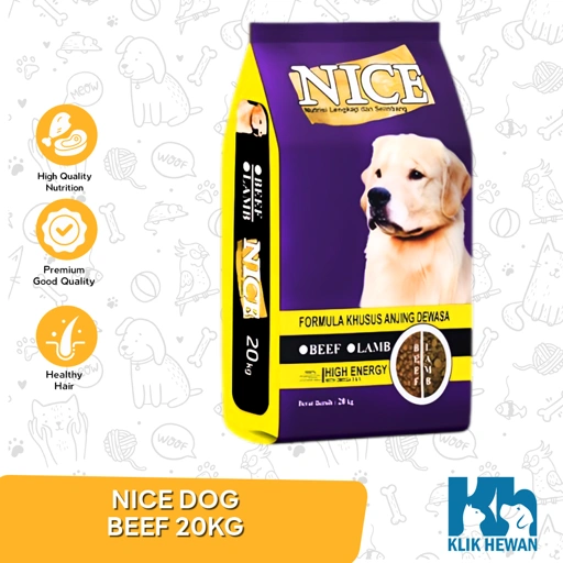 Nice Dog Karung 20Kg Makanan Anjing 20 Kg - Nice Beef / Lamb