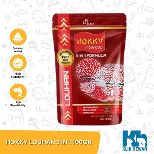 Makanan Ikan Hokky Pakan Louhan 3 in 1 Color Enhancer Fish Food