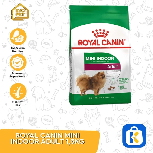 Makanan Anjing Royal Canin Indoor Life Adult 1.5 Kg Dogfood Mini Indor