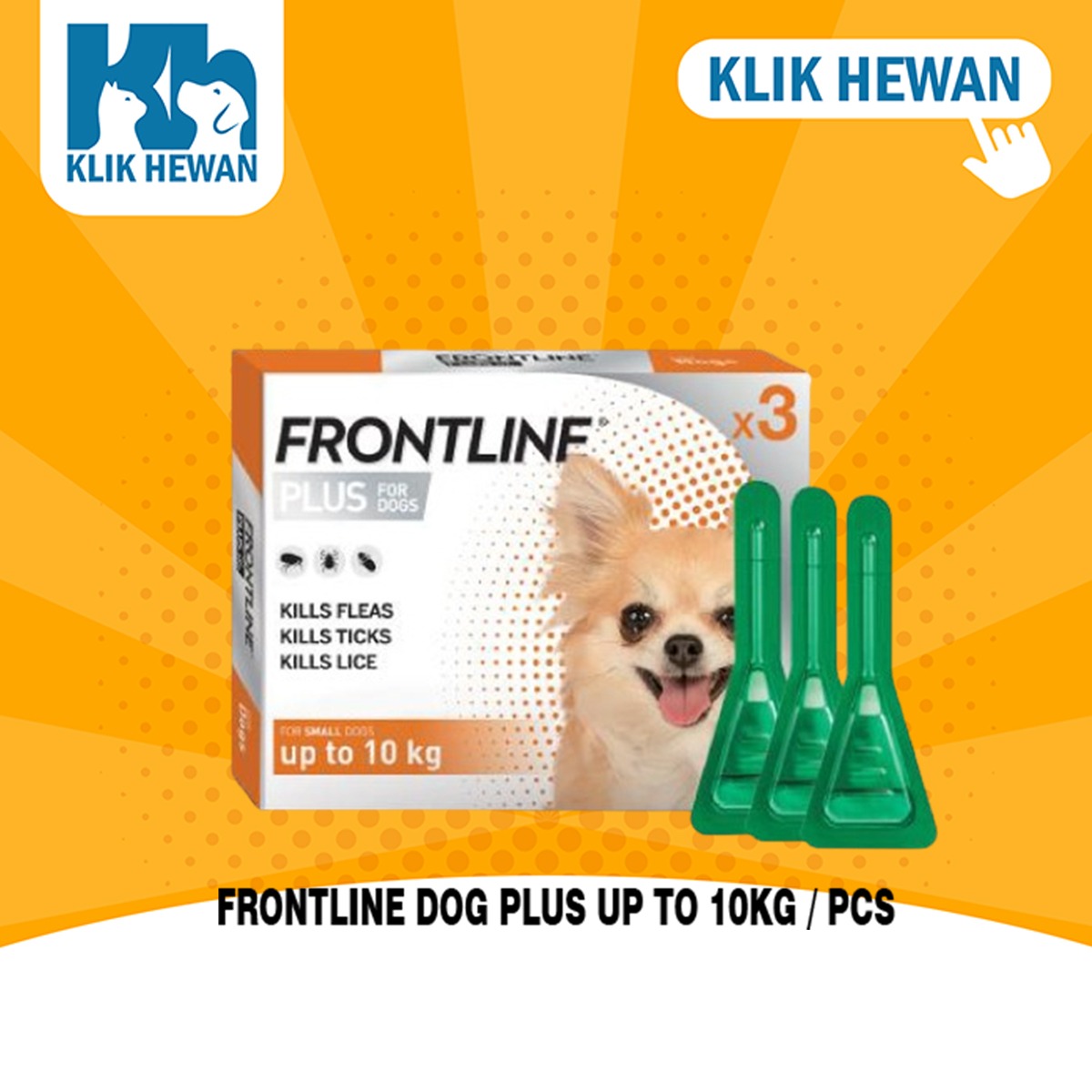 Obat Kutu Tetes Frontline Dog Plus Small Up To 10kg Per Pcs