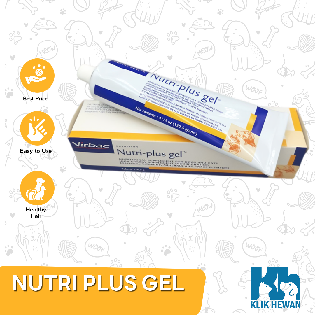 Vitamin Suplemen Kucing dan Anjing Nutri Plus Gel 120 Gr