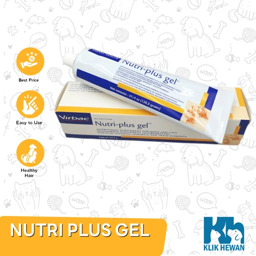Vitamin Suplemen Kucing dan Anjing Nutri Plus Gel 120 Gr