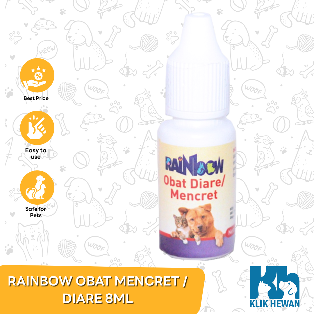 Obat Diare mencret Gangguan Pencernaan Kucing Anjing Rainbow 8 Ml