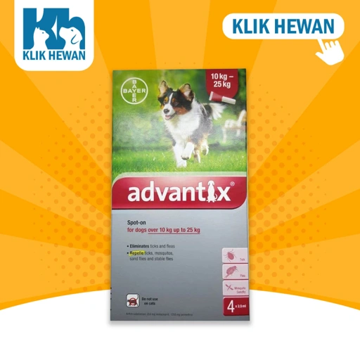 Advantix Dog 10 Kg Up To 25 Kg Obat Kutu Tetes Caplak Anjing Kecil