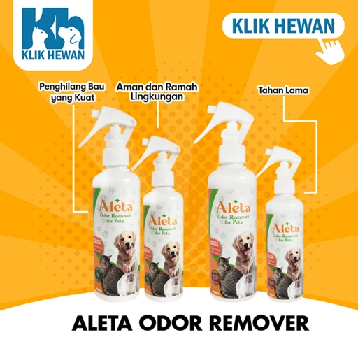Aleta Pet Odor Remove Penghilang Bau Pipis Kandang Kucing Anjing 250ML