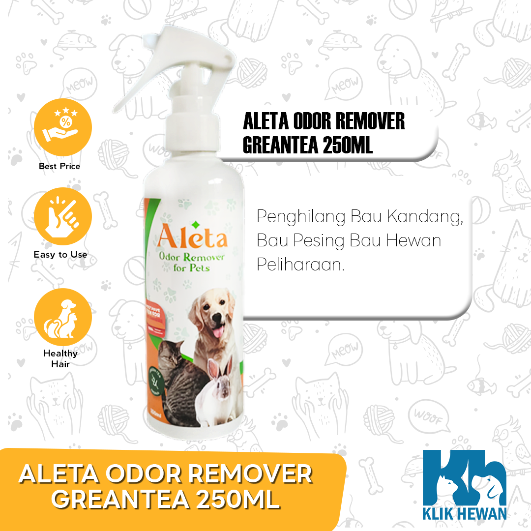 Aleta Pet Odor Remove Penghilang Bau Pipis Kandang Kucing Anjing 250ML