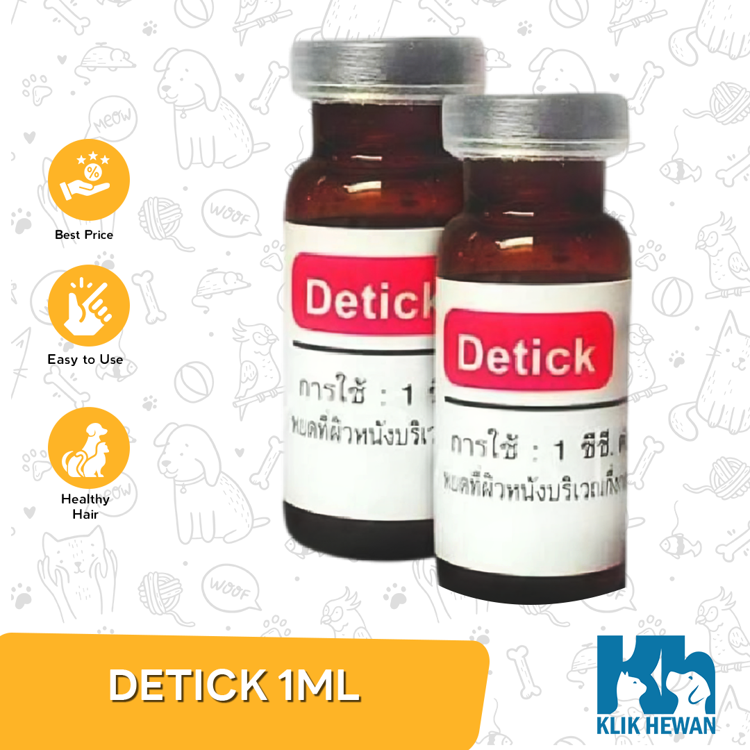 Obat Kutu Detick Kucing & Anjing 1-10kg / Obat Anti Kutu De Tick
