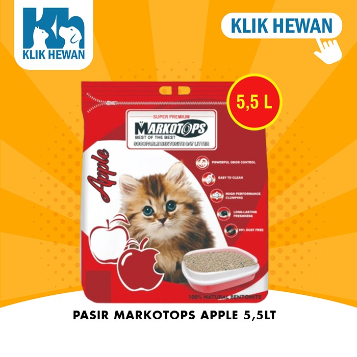 Pasir Kucing Markotops 5.5litter Markotop Litter Gumpal Clumping Wangi