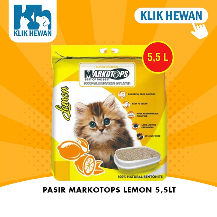 Pasir Kucing Markotops 5.5litter Markotop Litter Gumpal Clumping Wangi