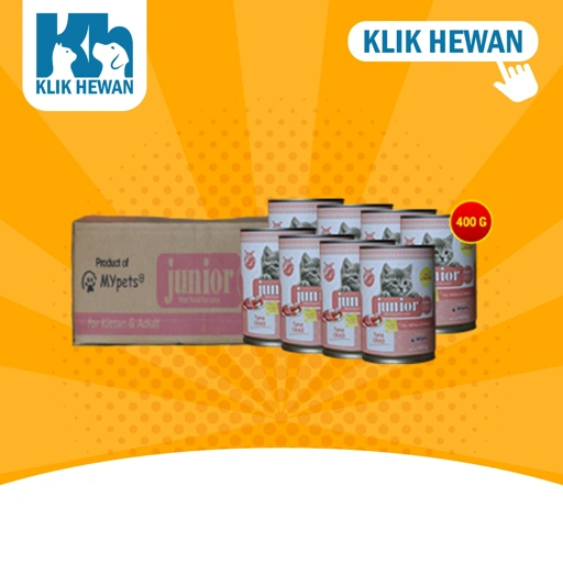  Makanan Kucing Junior Wet Food Kaleng 400 Gram Dus isi 24 Pcs