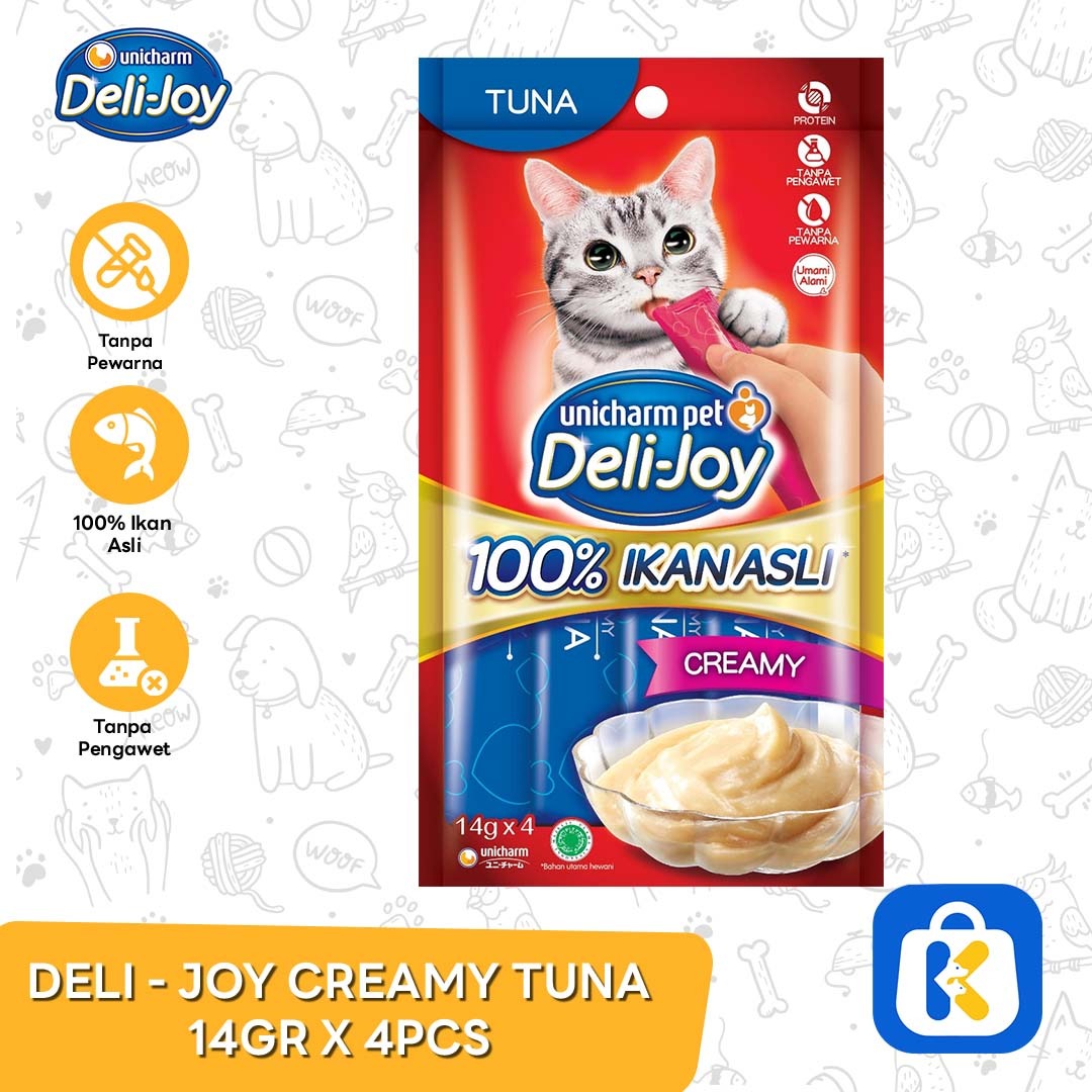 Snack Kucing Deli Joy Creamy Cat treat Cemilan 14 Gr