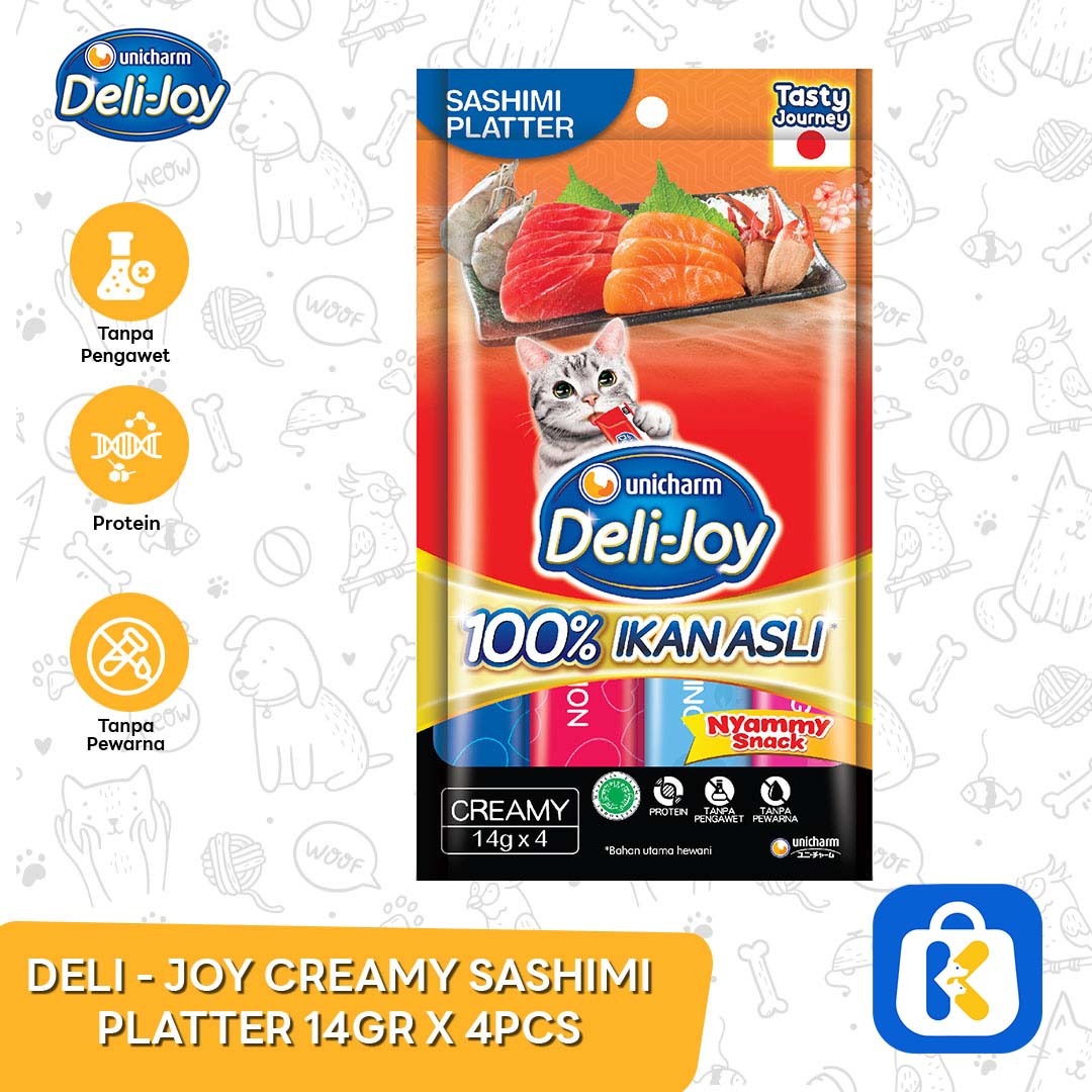 Snack Kucing Deli Joy Creamy Cat treat Cemilan 14 Gr