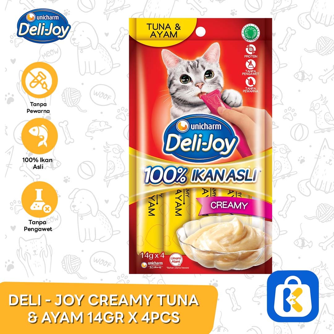 Snack Kucing Deli Joy Creamy Cat treat Cemilan 14 Gr