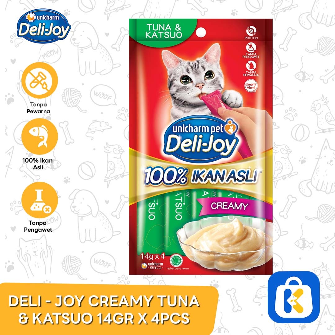 Snack Kucing Deli Joy Creamy Cat treat Cemilan 14 Gr