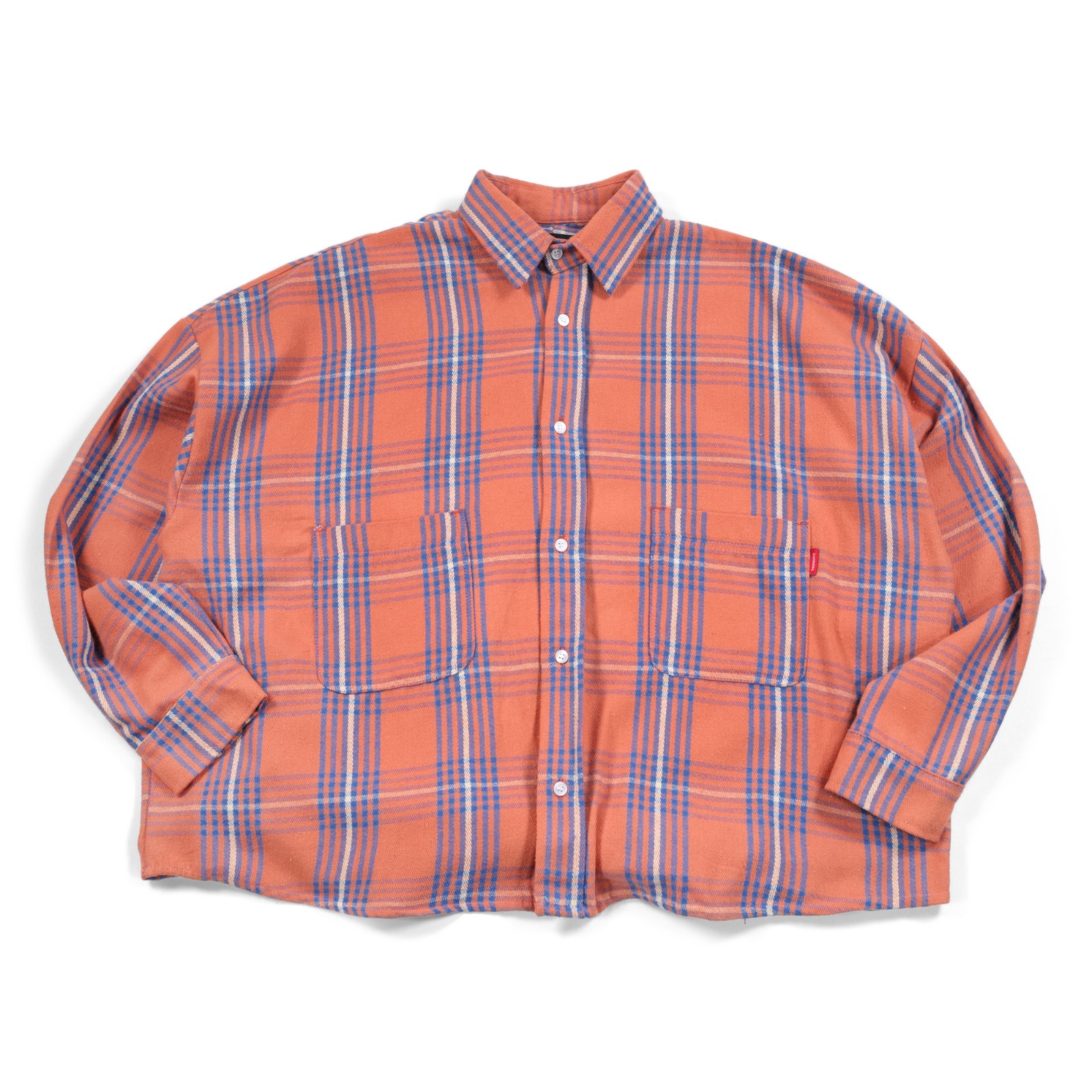 04 - Oversized Helenoria Flannel Shirt Orange Thanksinsomnia