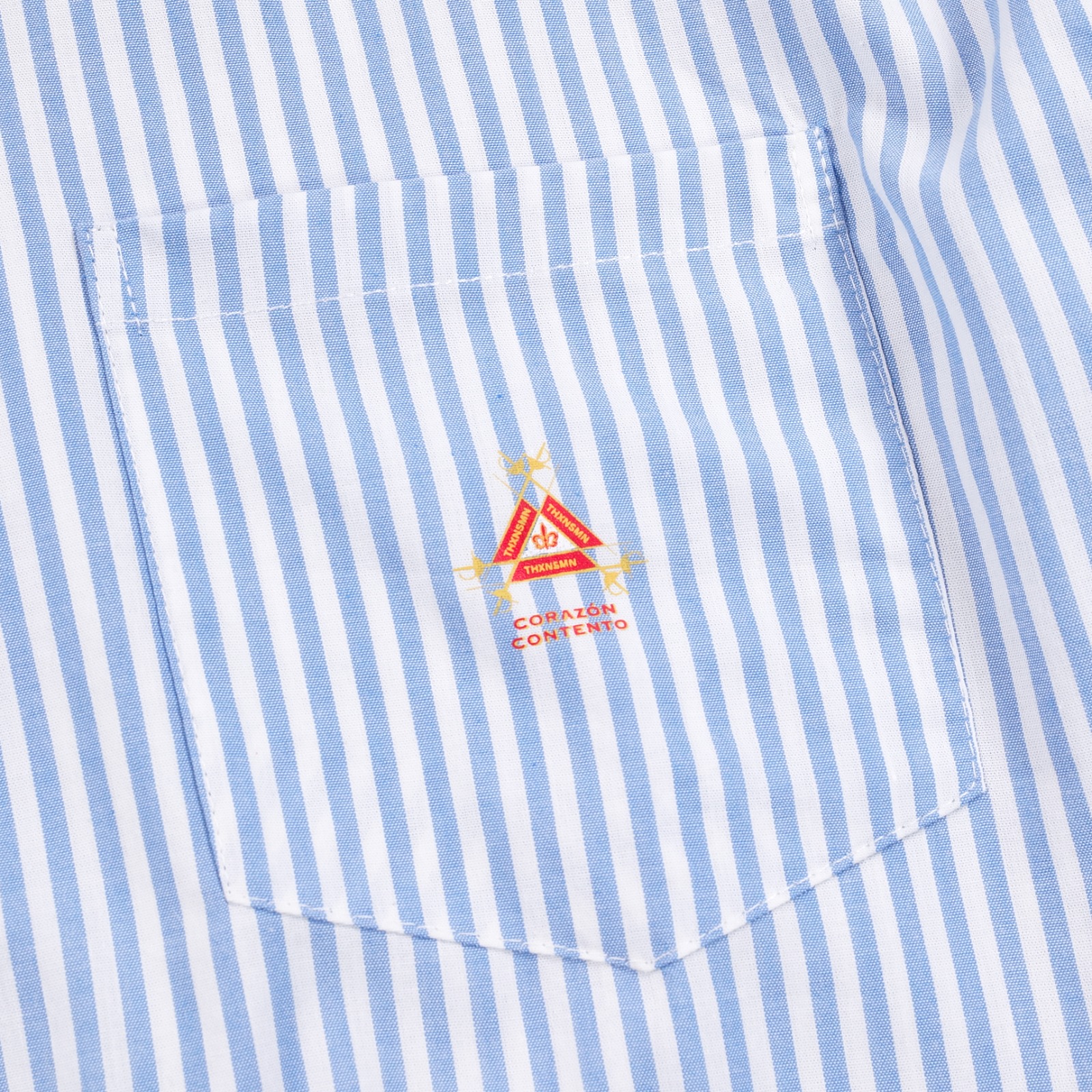 01 - Long Shirt Glaciera Blue Thick Striped Thanksinsomnia