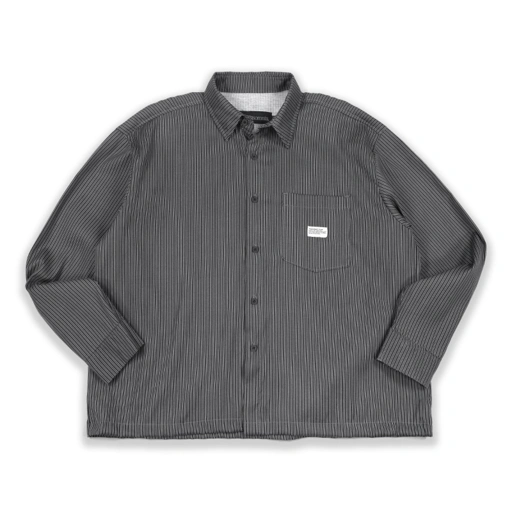 Image of 02 - Long Shirt Emerald Black Stripe Thanksinsomnia