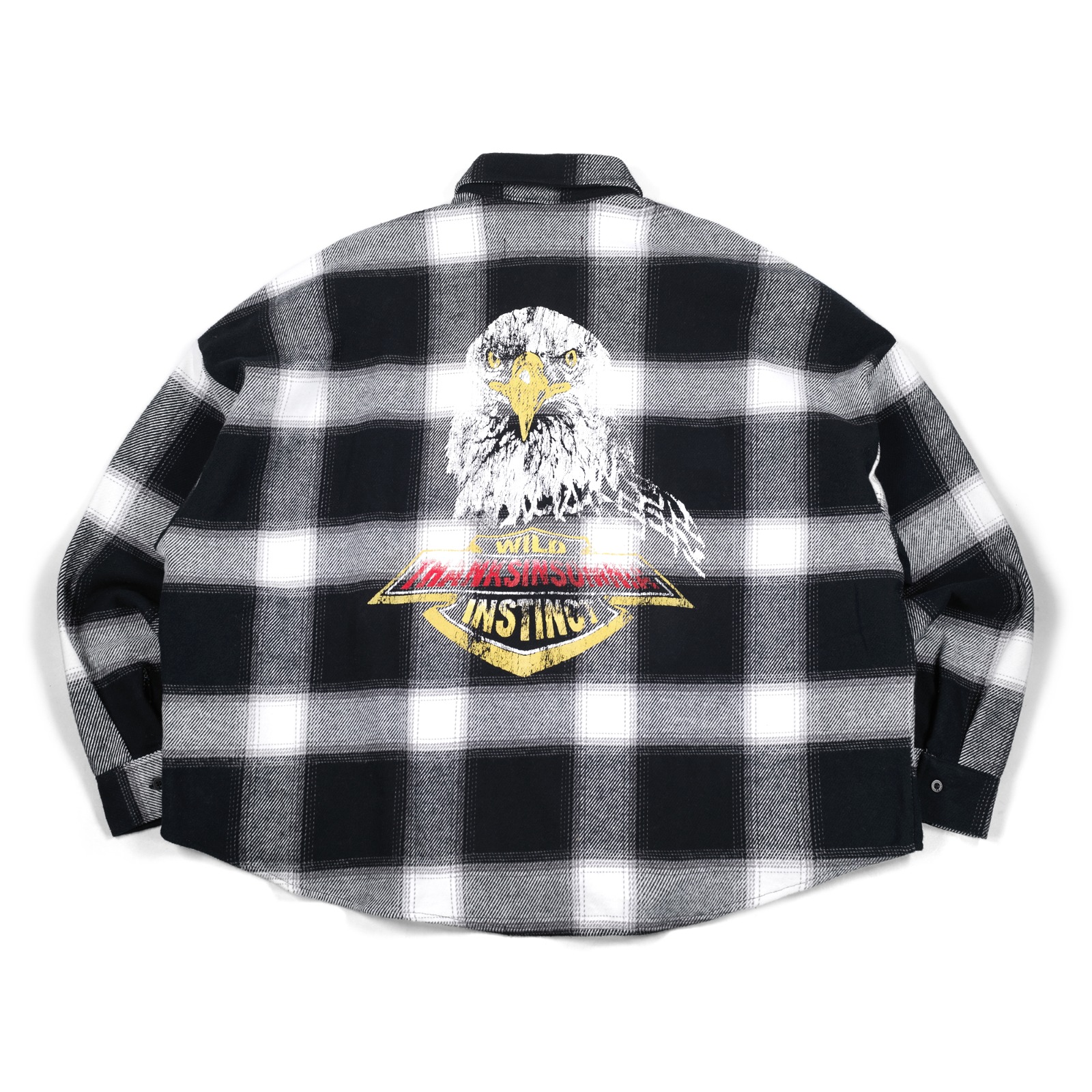 02 - Oversized Flannel Myressia Plaid White Black Thanksinsomnia