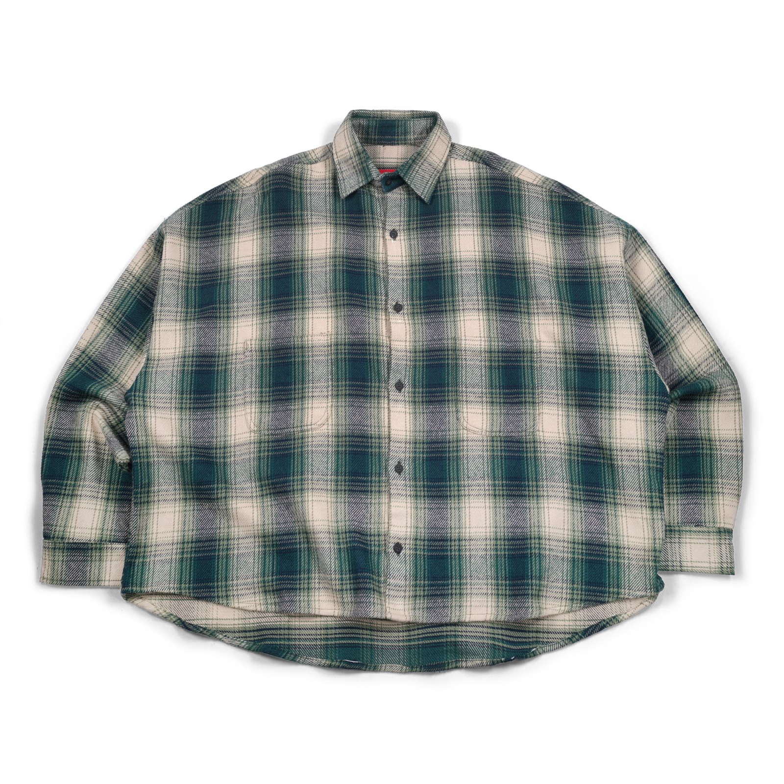 02 - Oversized Flannel Shirt Myressia Plaid Green Thanksinsomnia