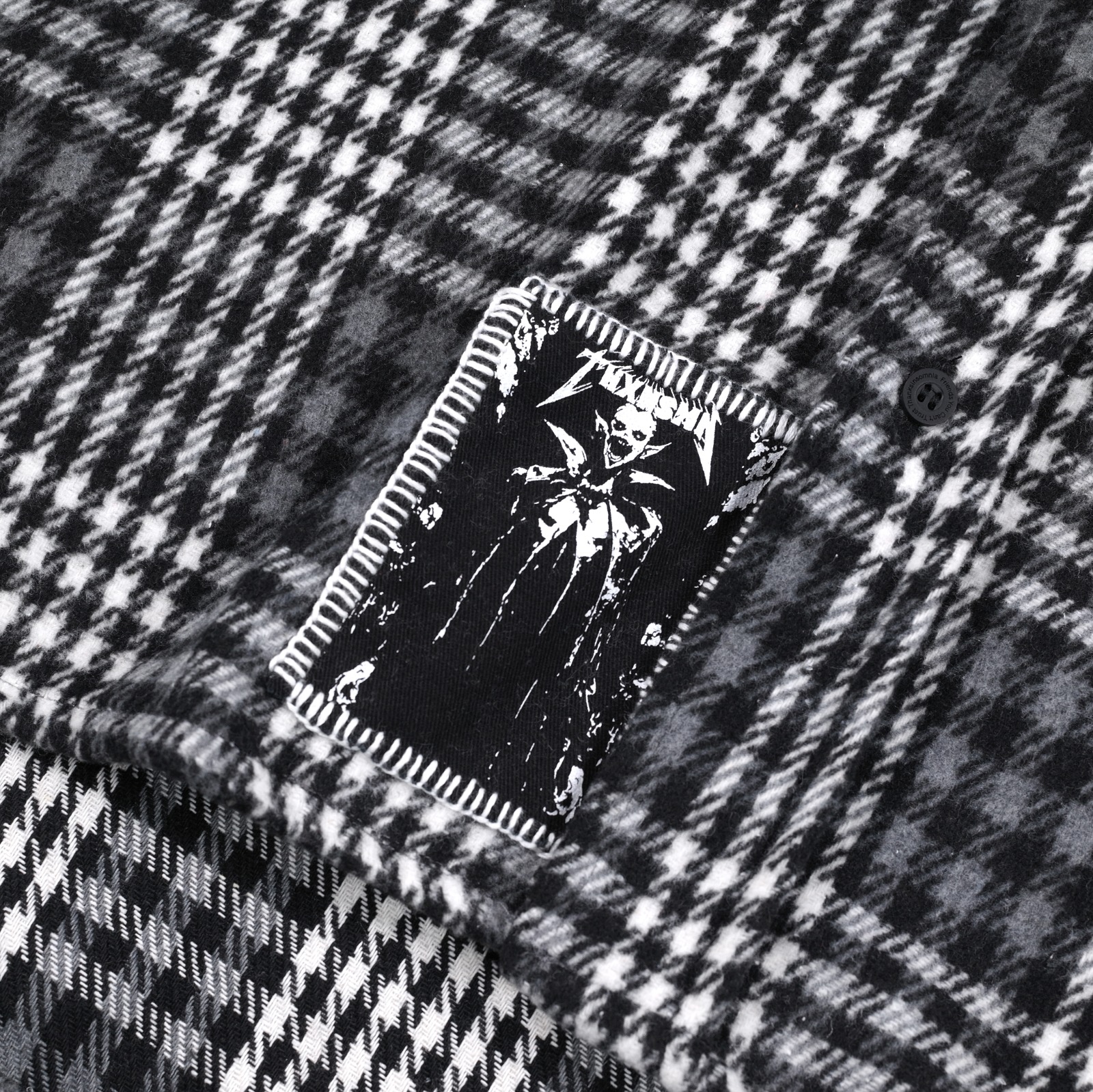 03 - Oversized Flannel Shirt Melody Black Plaid Thanksinsomnia