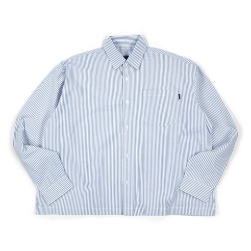 Image of 04 - Long Shirt Sophia Light Blue Stripe Thanksinsomnia