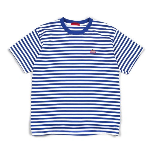 Image of Tshirt Shaskya White Blue Stripe Thanksinsomnia