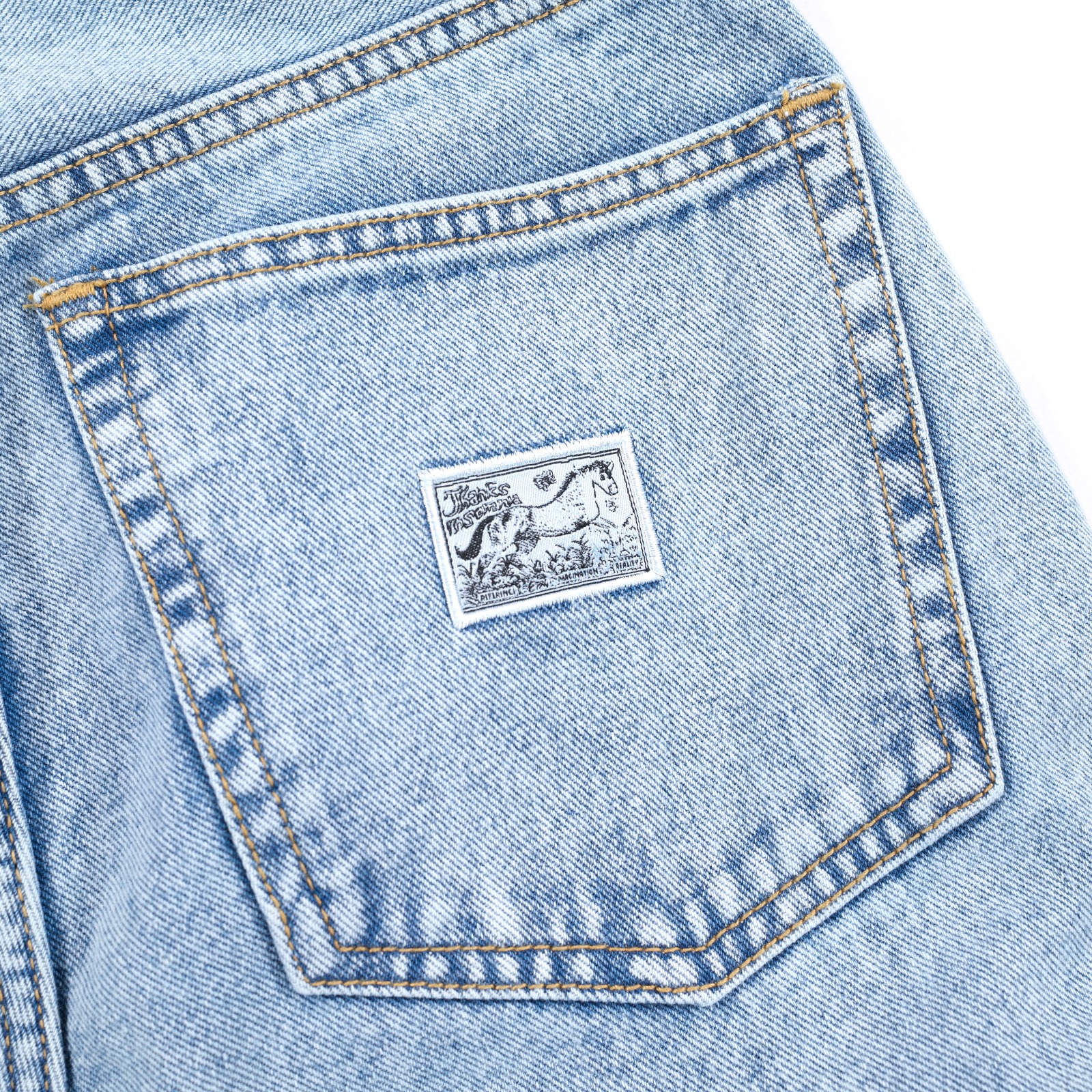 Denim Pants Ginna Patch Light Blue Thanksinsomnia