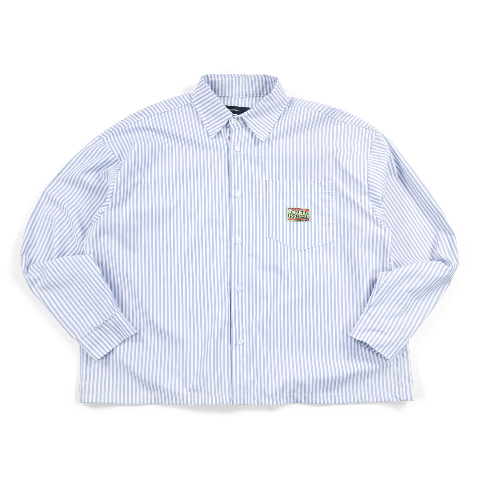 04 - Long Shirt Enzy Blue White Stripe Thanksinsomnia