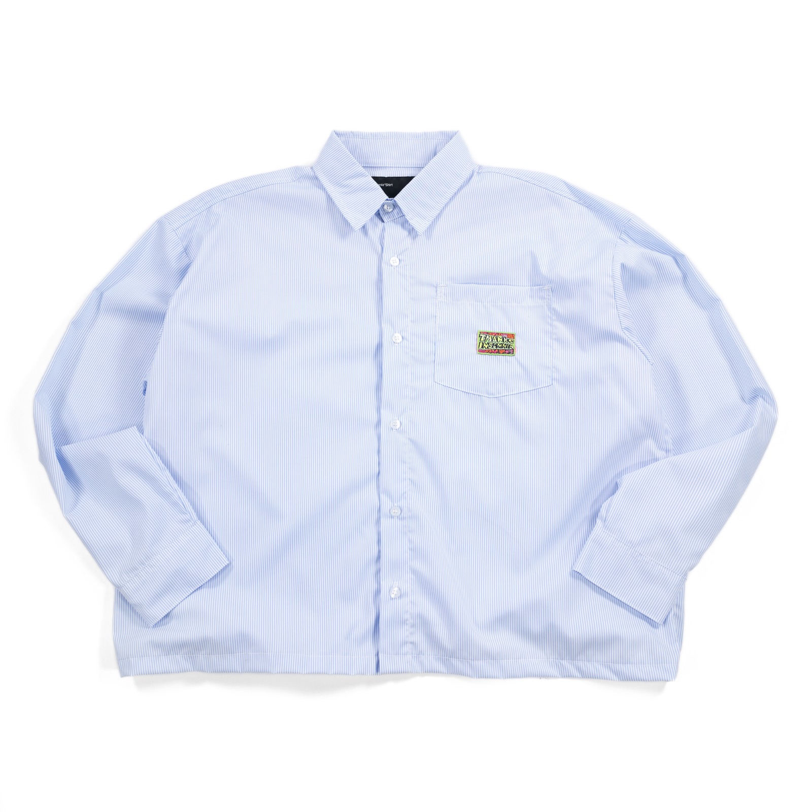 04 - Long Shirt Enzy Blue Pinstripes Thanksinsomnia