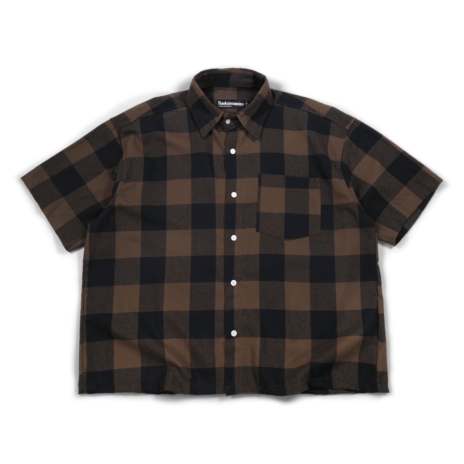 Oversized Shirt Bayonne Dark Brown Check Thanksinsomnia