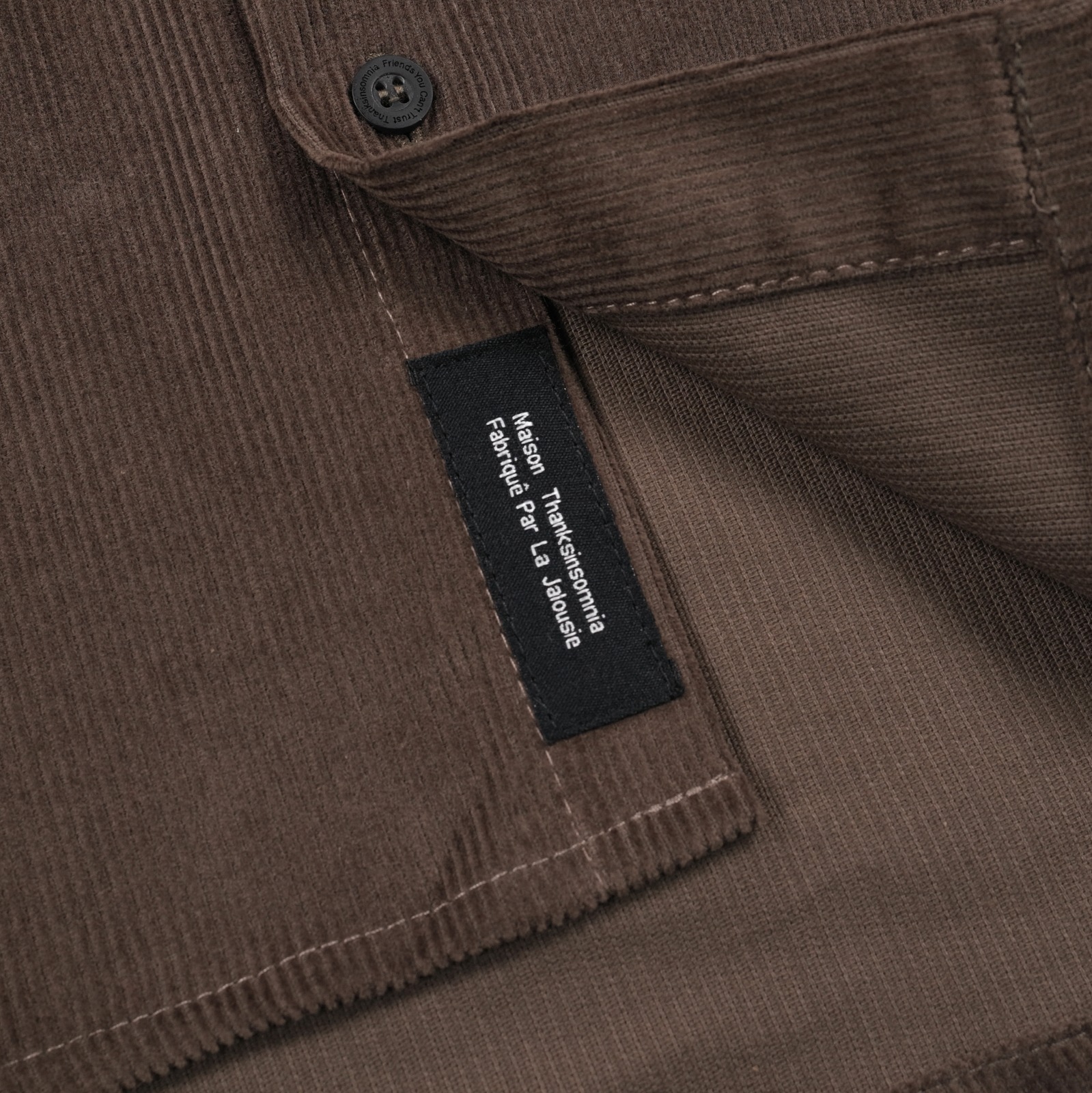 02 - Oversized Shirt Tezka Dark Brown Corduroy Thanksinsomnia