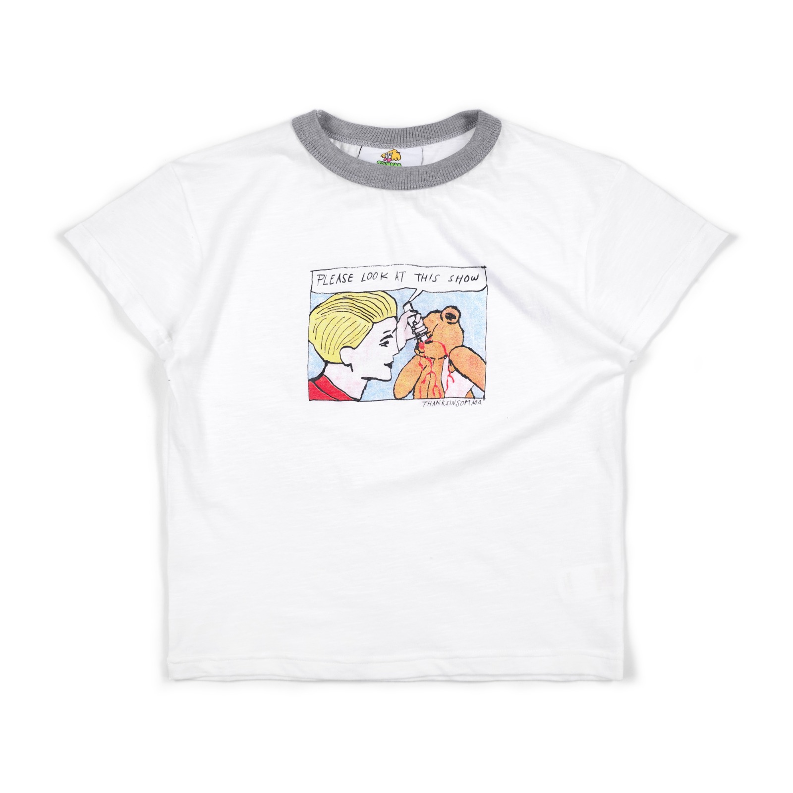 Baby Tee Isavelyn White Grey Thanksinsomnia