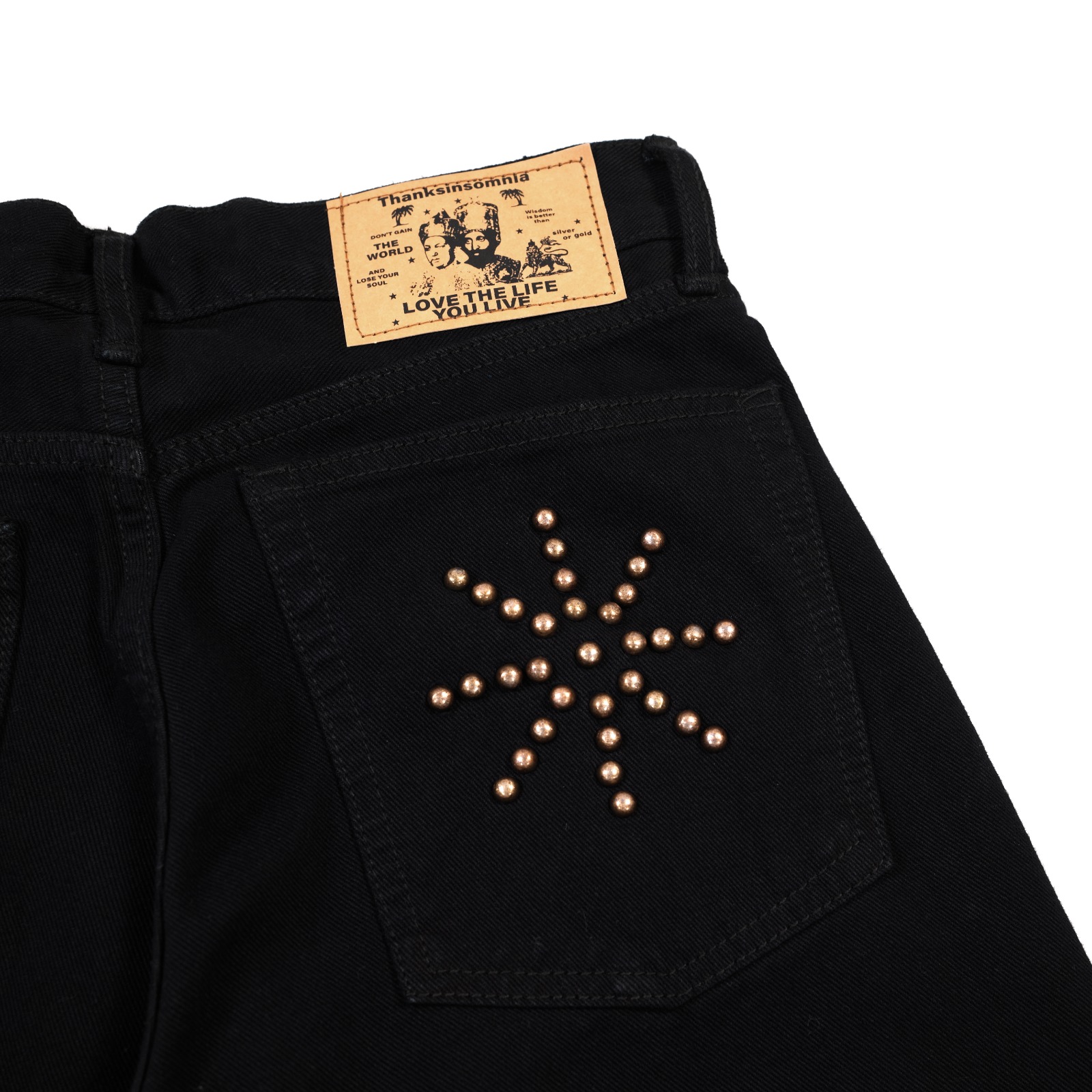 Denim Pants Draelle Studded Black Thanksinsomnia