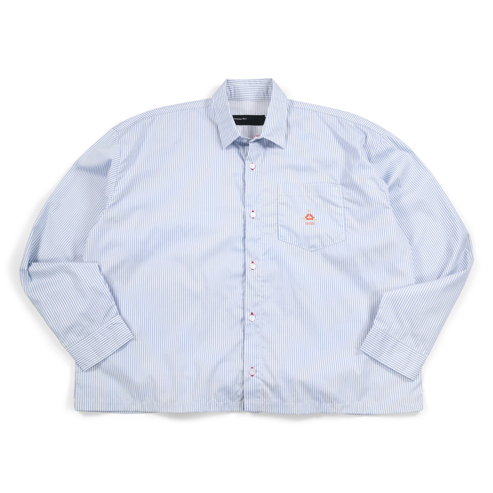 03 - Long Shirt Glaciera Royal Blue Pinstriped Thanksinsomnia