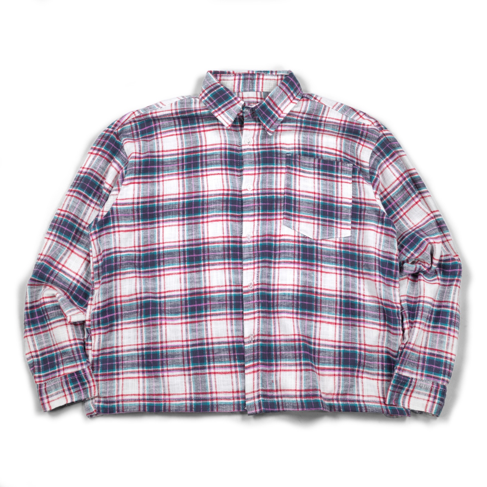 Flannel Shirt Aliza White Teal Plaid Thanksinsomnia