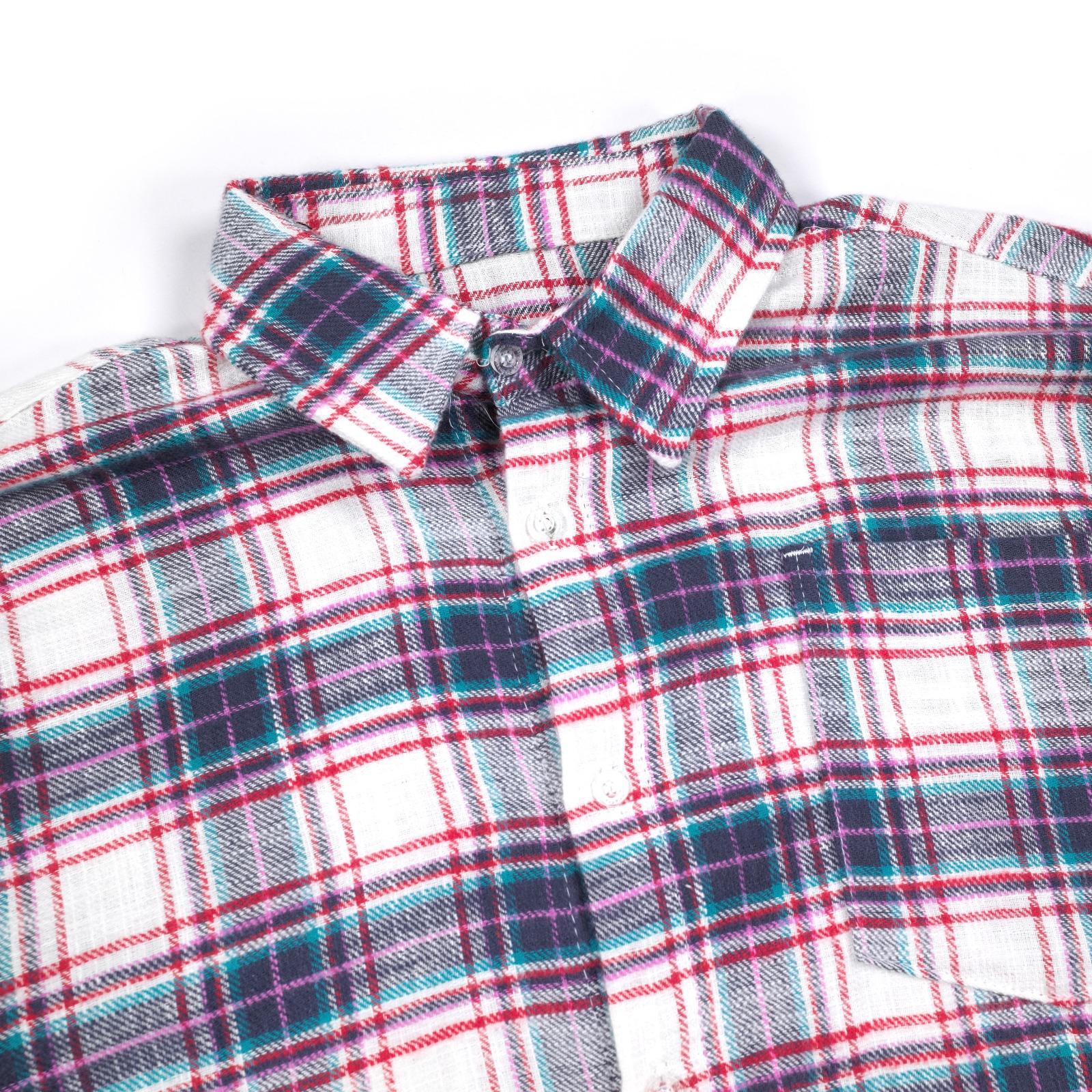 Flannel Shirt Aliza White Teal Plaid Thanksinsomnia